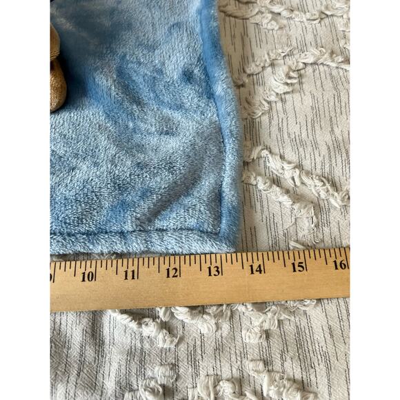 Carter's Blue Tan Puppy Dog Soother Baby Blankie Security Blanket Lovey Plush - Picture 6 of 7